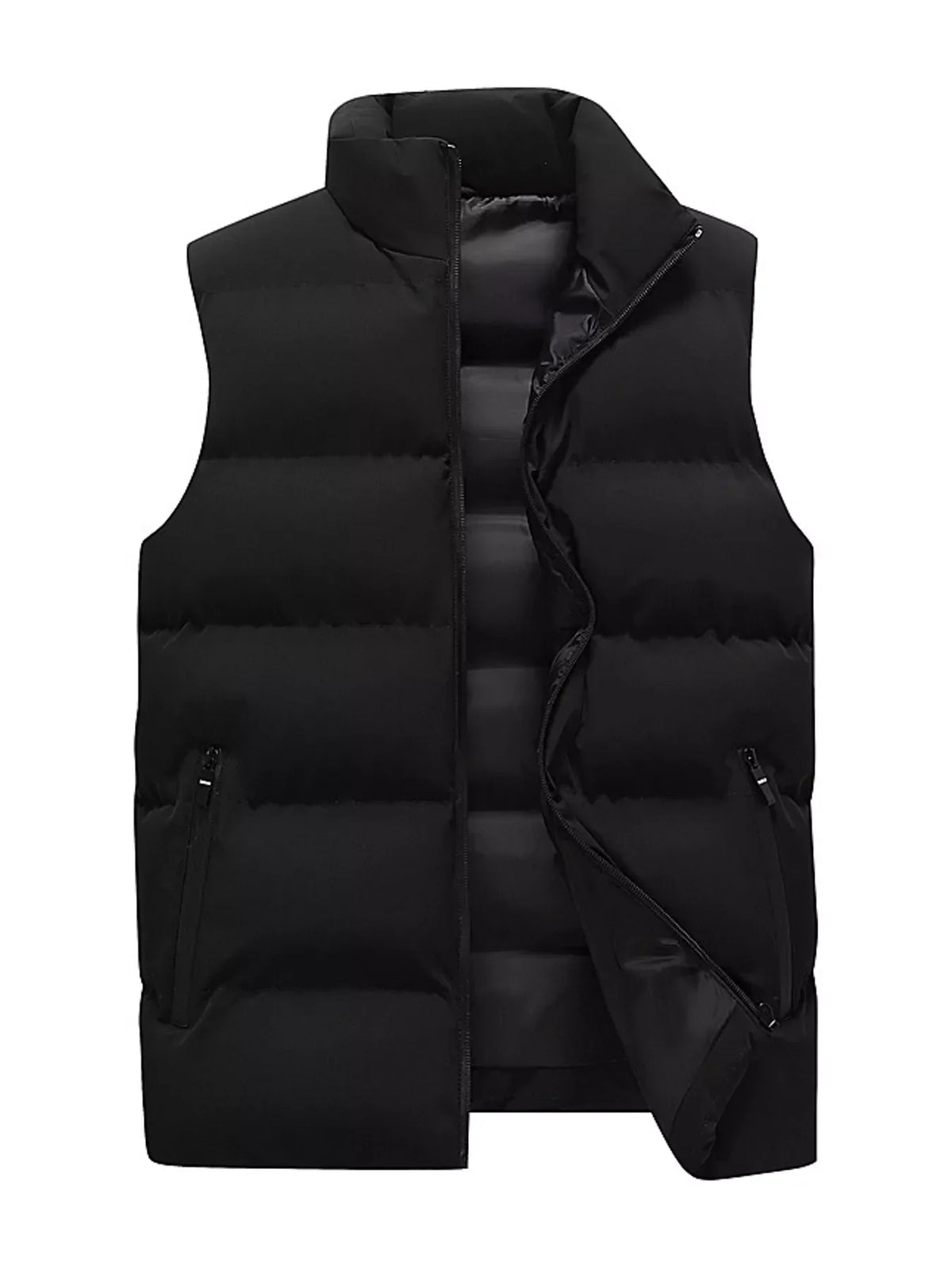Men's thermal puffer vest in black or burgundy, L & XL