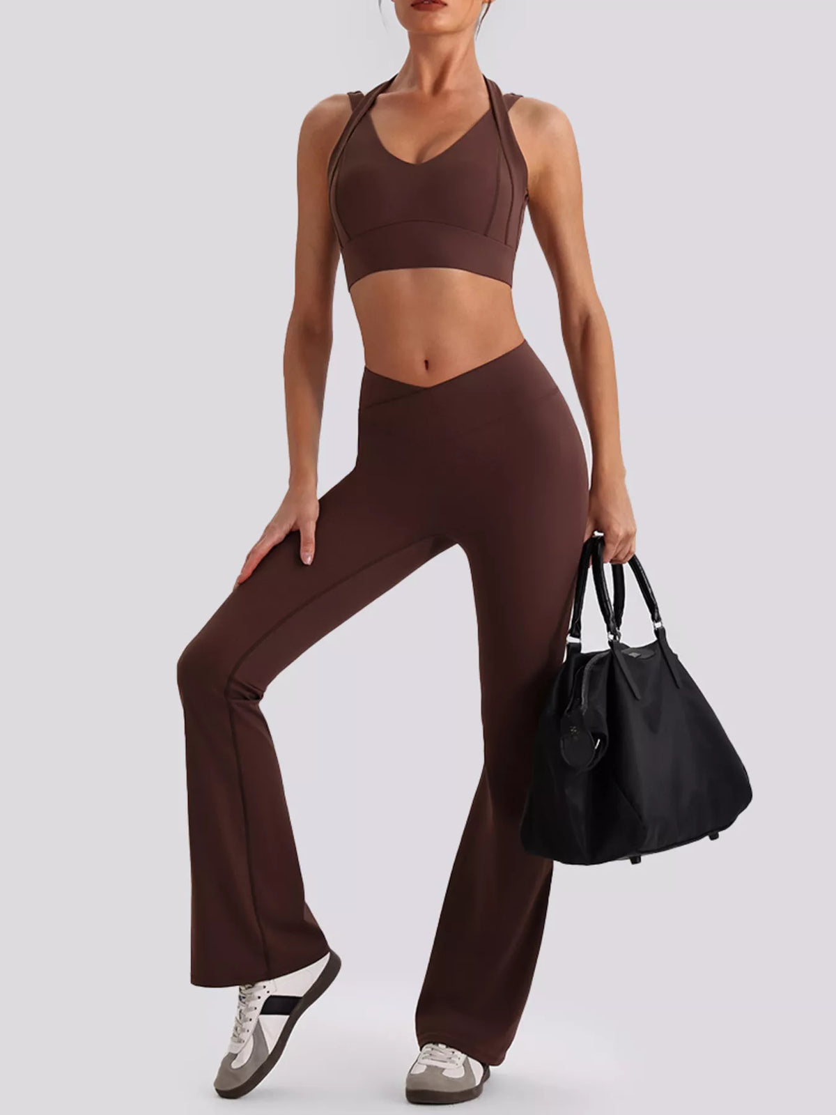 Seamless Criss-Cross Tank and Leggings Active Set