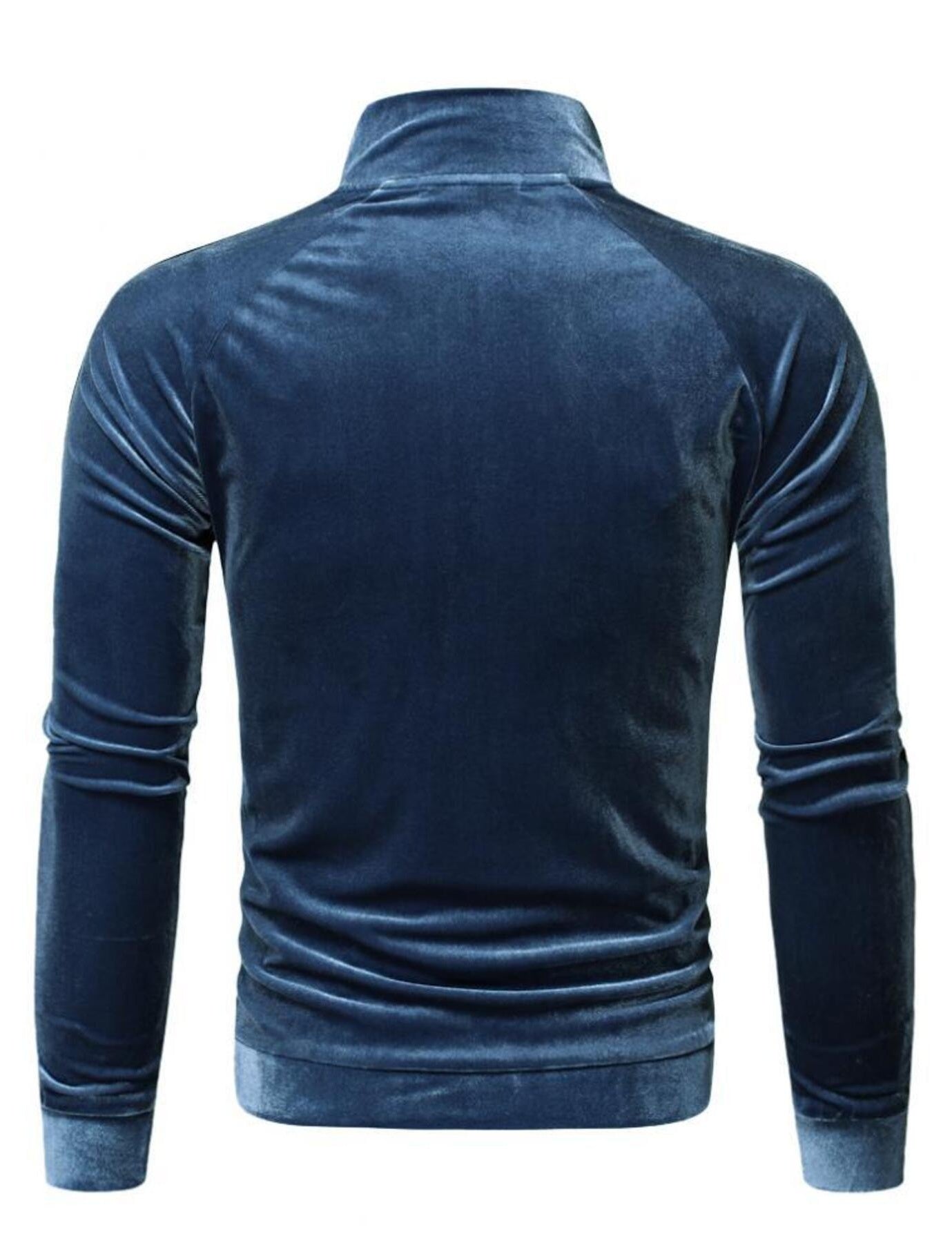 Men's Velvet Turtleneck Long Sleeve T-Shirt