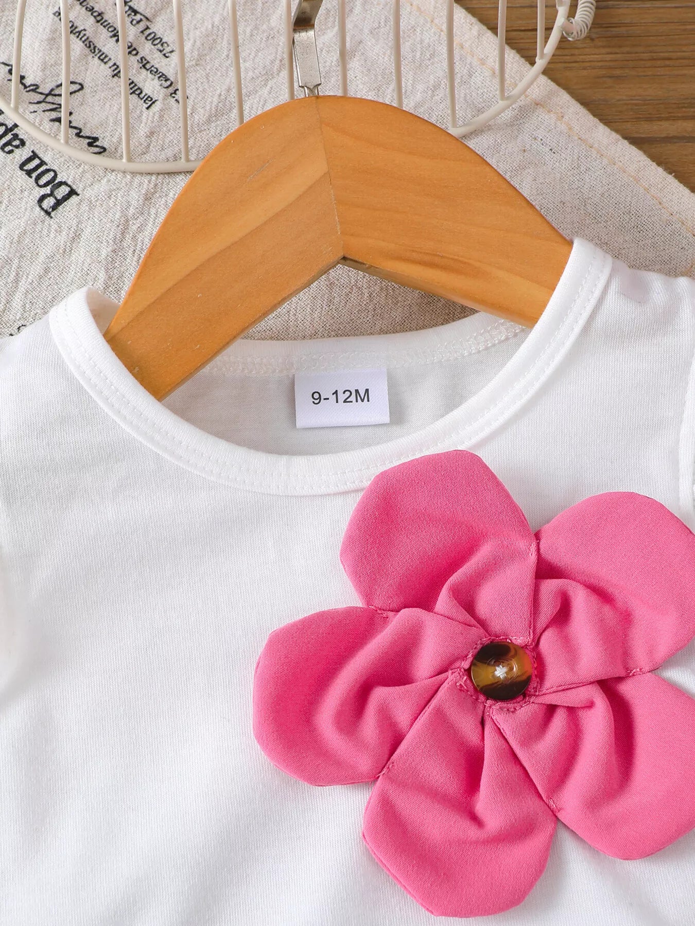 Children's Floral Applique Skirt Set