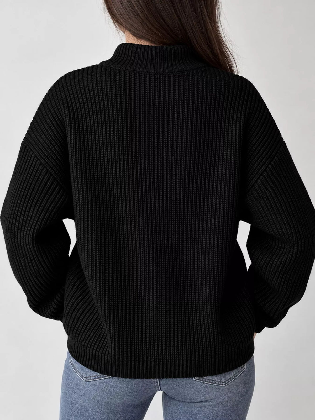 Oversized half-zip sweater, view 14