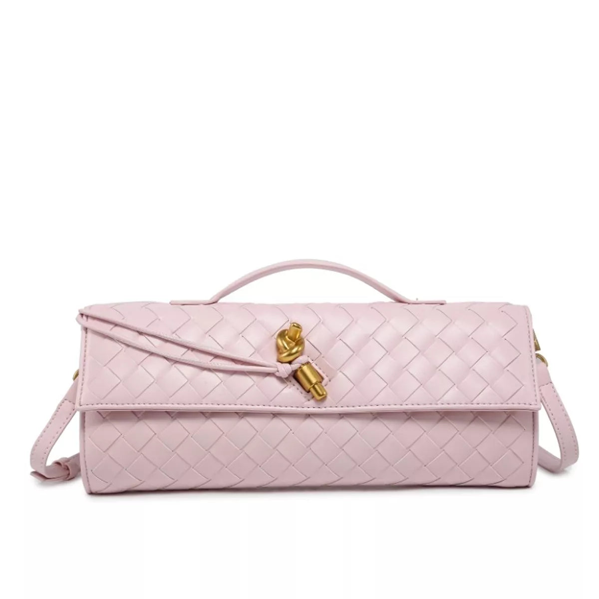 Woven Leather Wristlet