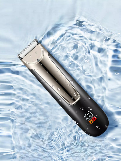 Men's Waterproof Electric Trimmer with LCD & Dock Charging