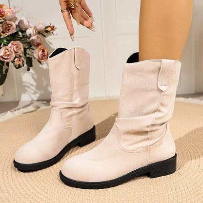 Round Toe Slouchy Boots