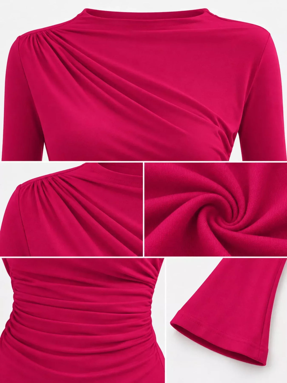 Ruched long sleeve T-shirt, view 35