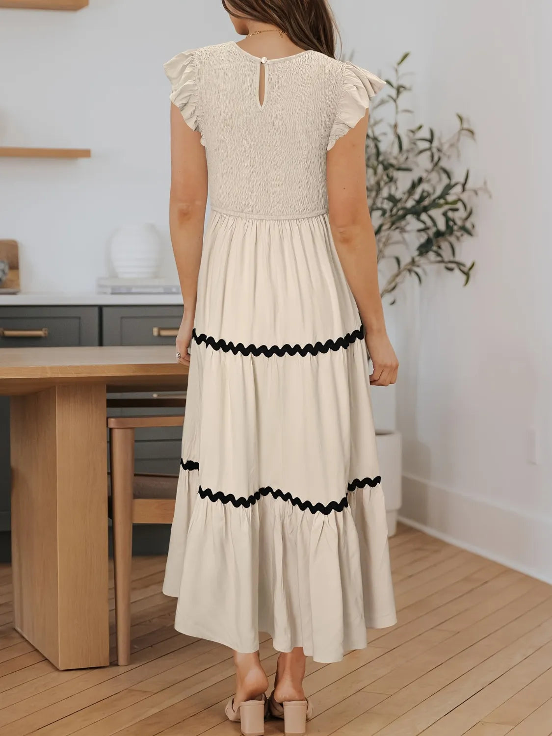 Smocked Cap Sleeve Dress