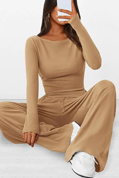 Long Sleeve Top Pants Set