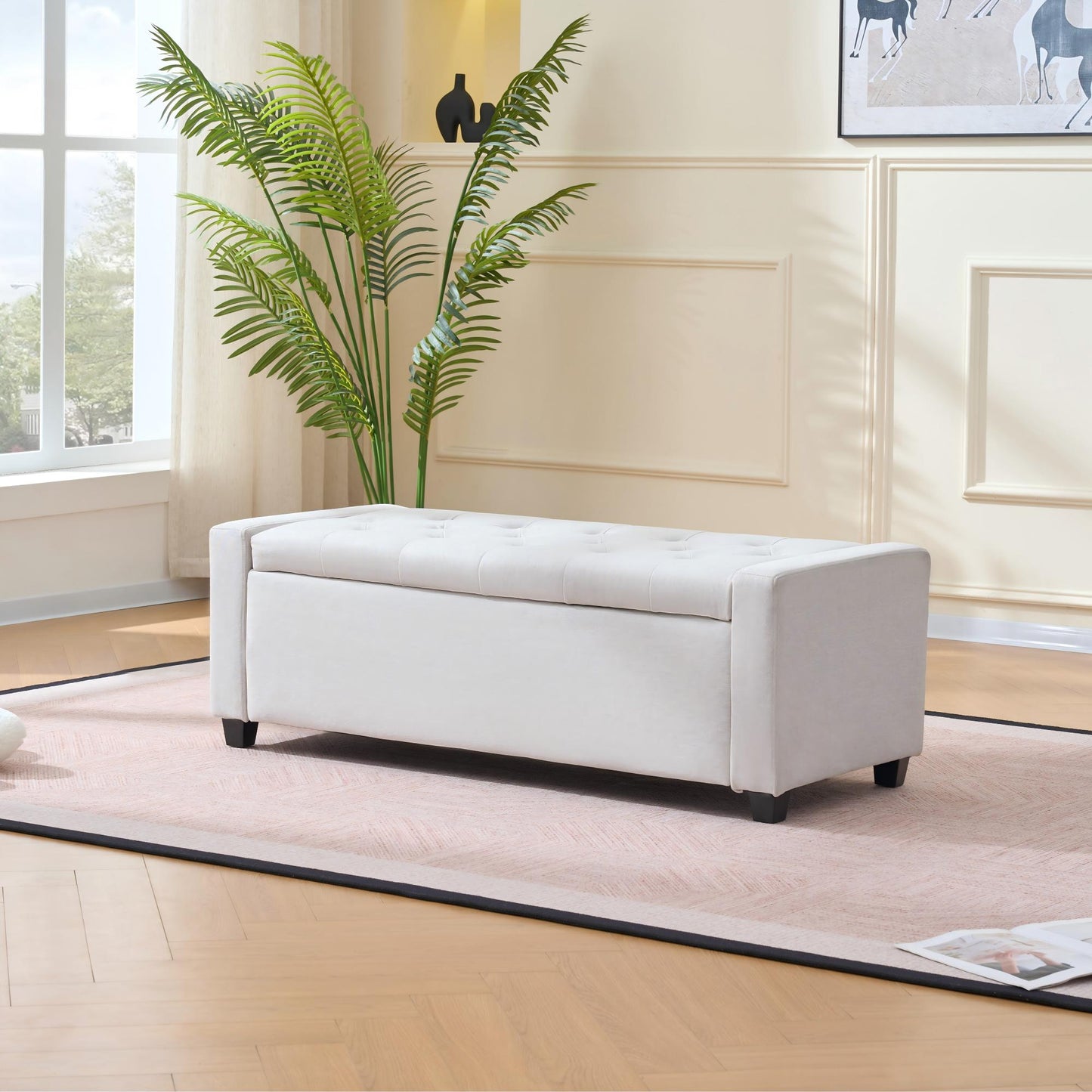 48" Storage Bedroom Bench