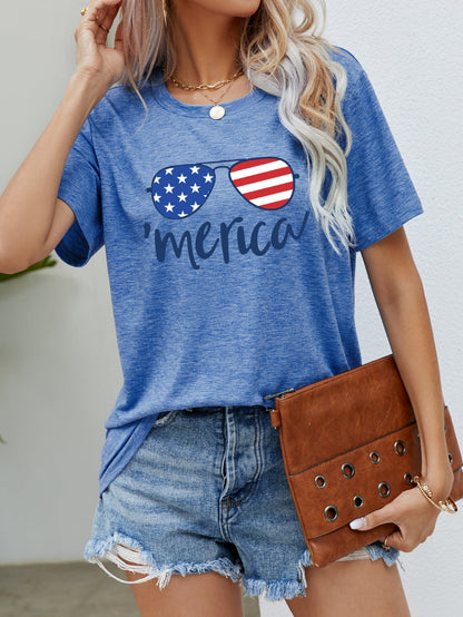 US Flag Graphic Tee