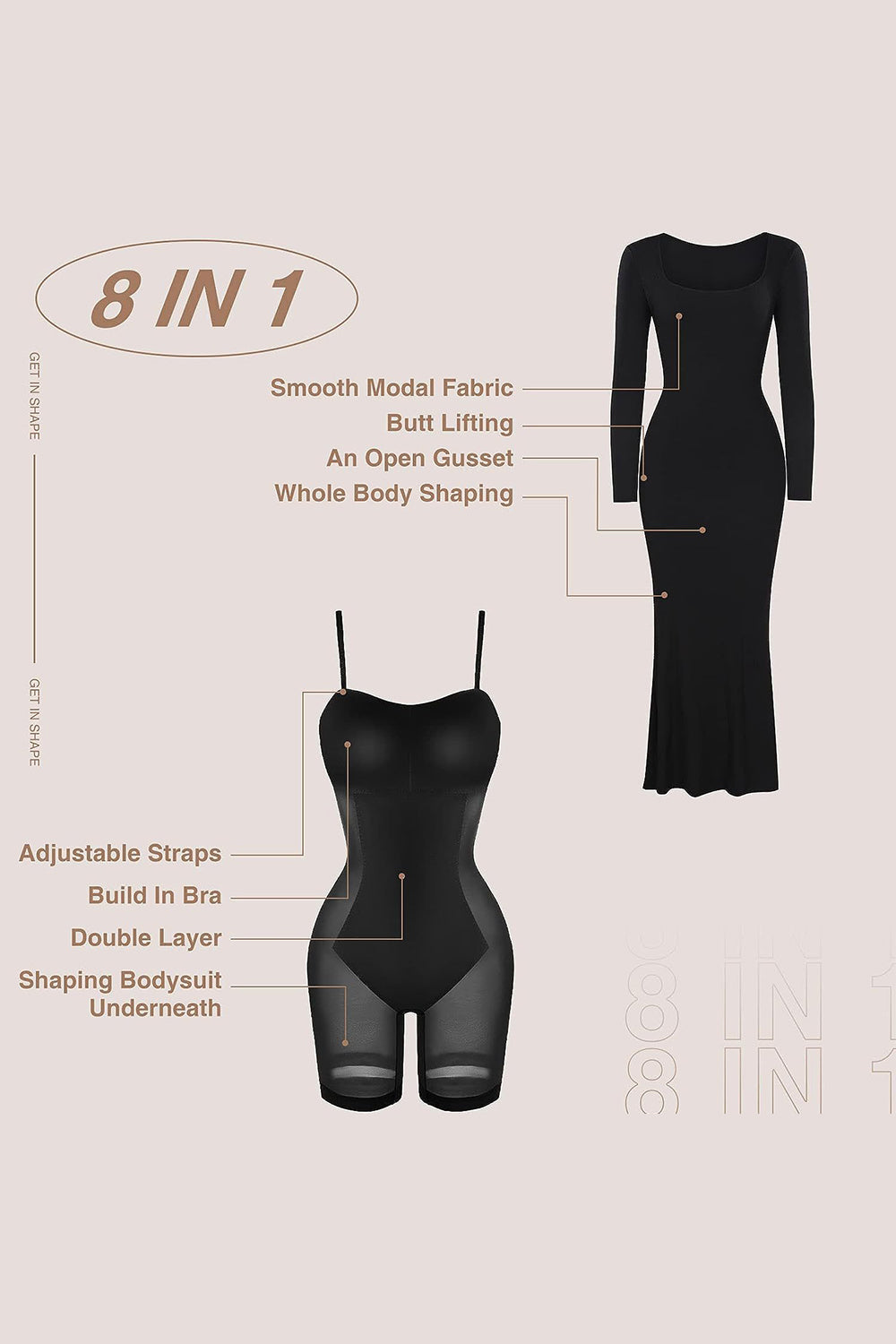 Built-In Shapewear Maxi Dress