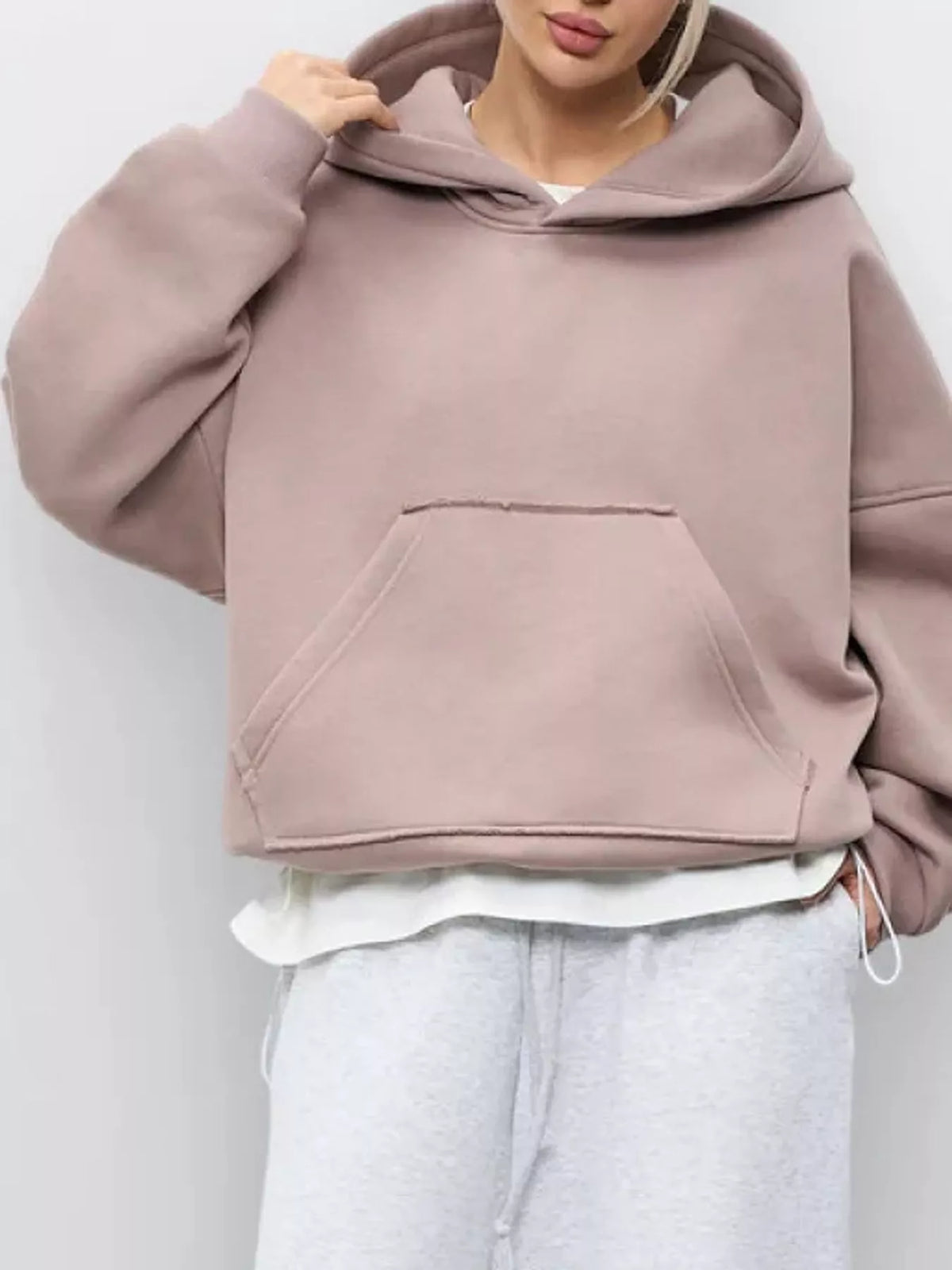 Oversized kangaroo pocket hoodie, view 11