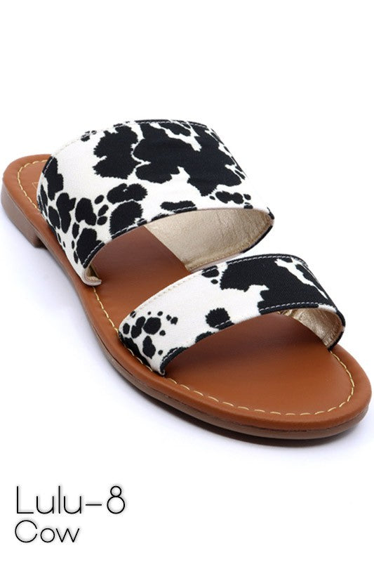 Two Band Flat Slide Sandal