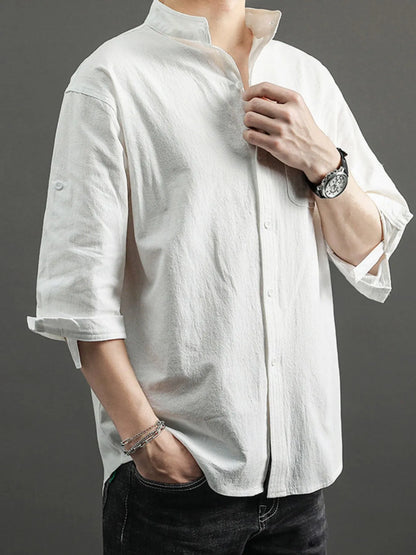 Men's Plus Size Casual Button Up Shirt