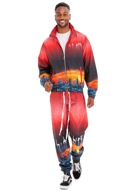 NYC & LA LIFE PRINT TRACK SUIT