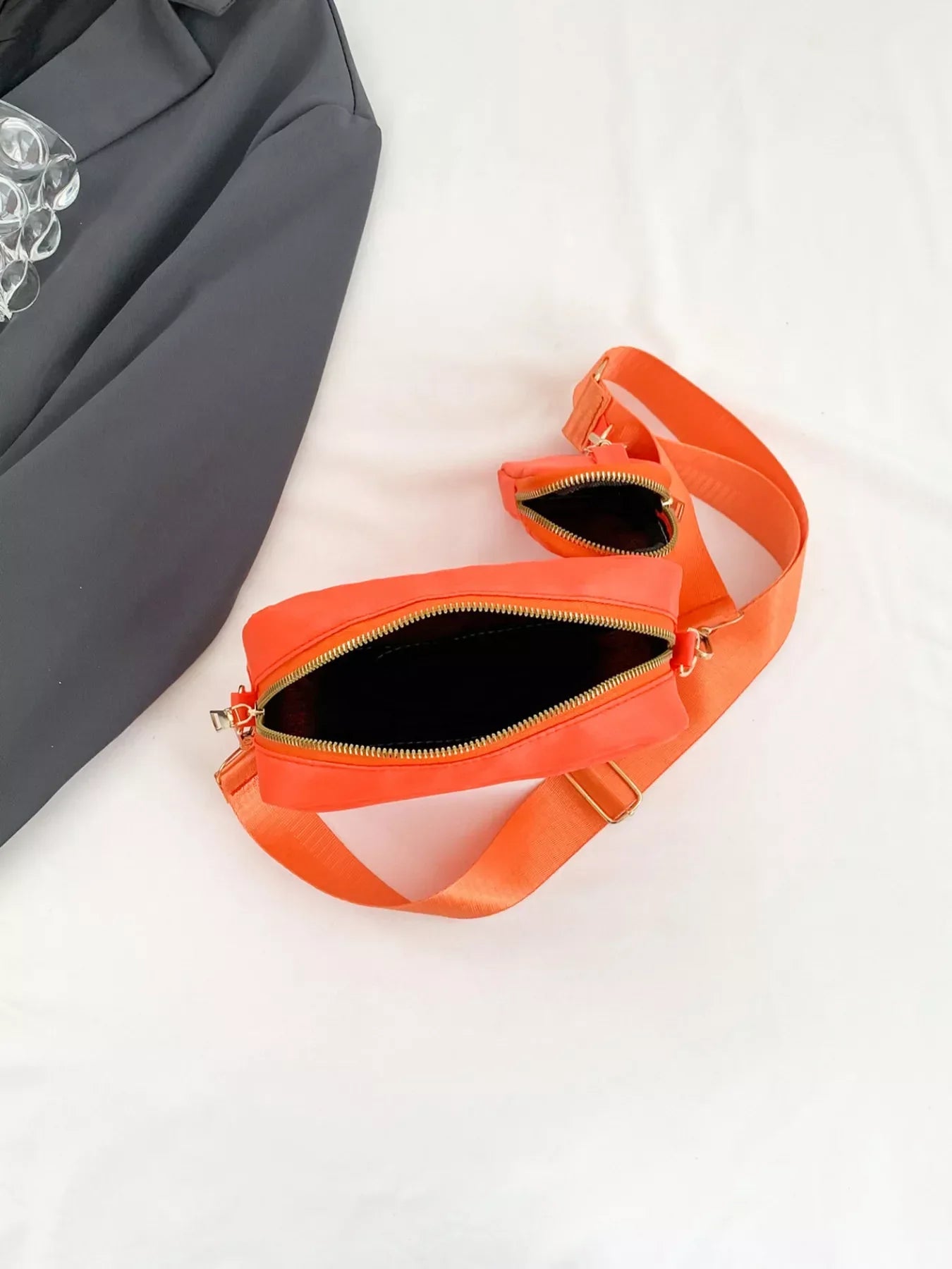 Quilted Crossbody Bag with Mini Pouch