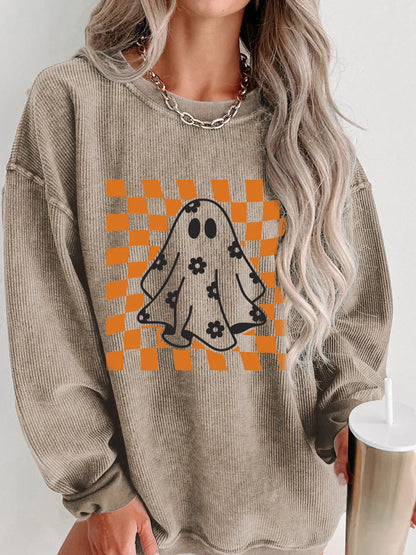 Halloween Ghost Graphic Sweatshirt