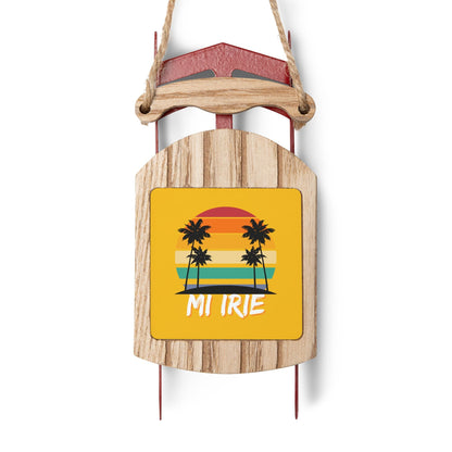 Christmus Sled Ornament - "Mi Irie"