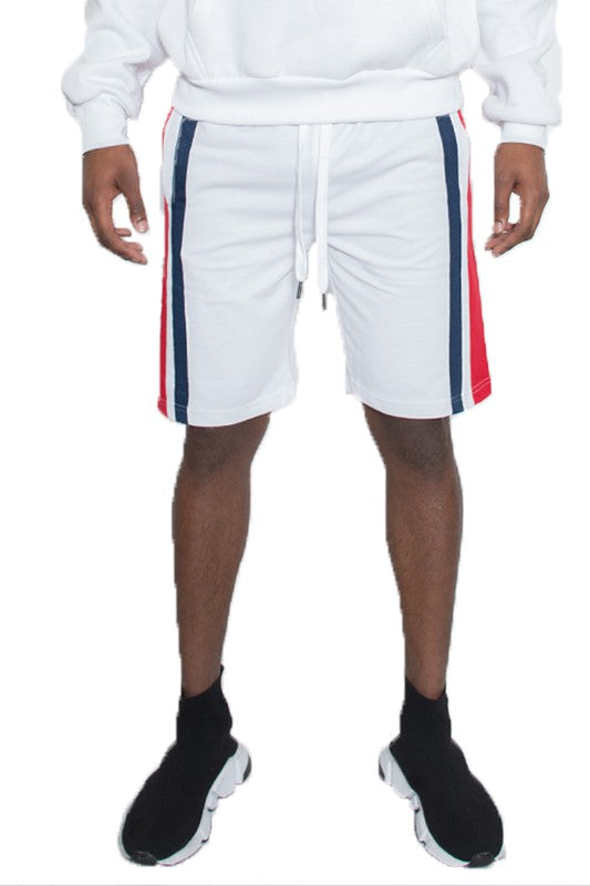 Mens Color Block Sweat Shorts