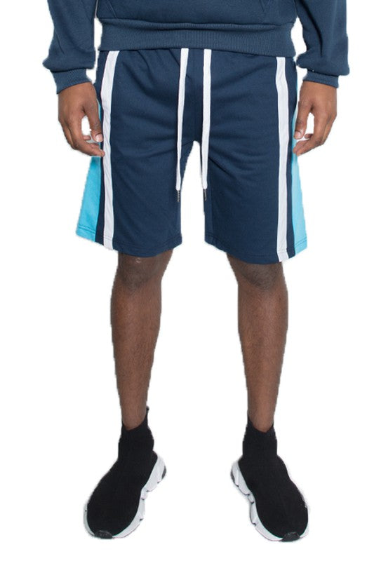 Mens Color Block Sweat Shorts