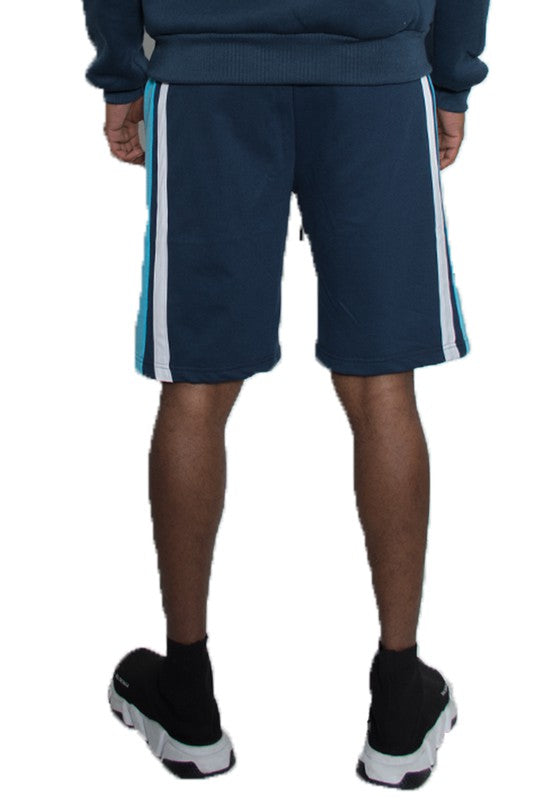 Mens Color Block Sweat Shorts