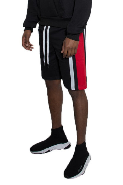 Mens Color Block Sweat Shorts
