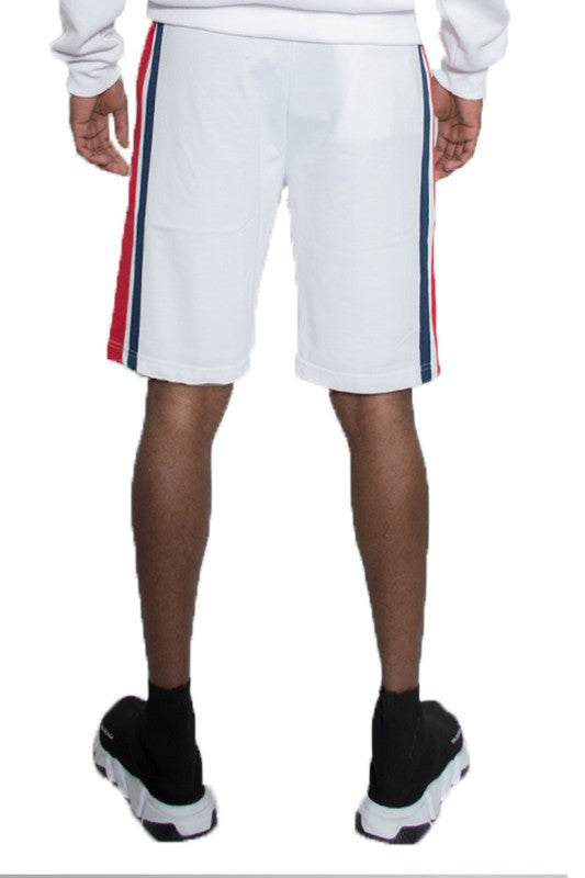 Mens Color Block Sweat Shorts