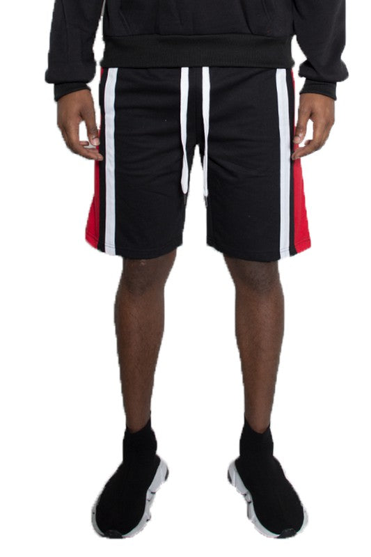 Mens Color Block Sweat Shorts