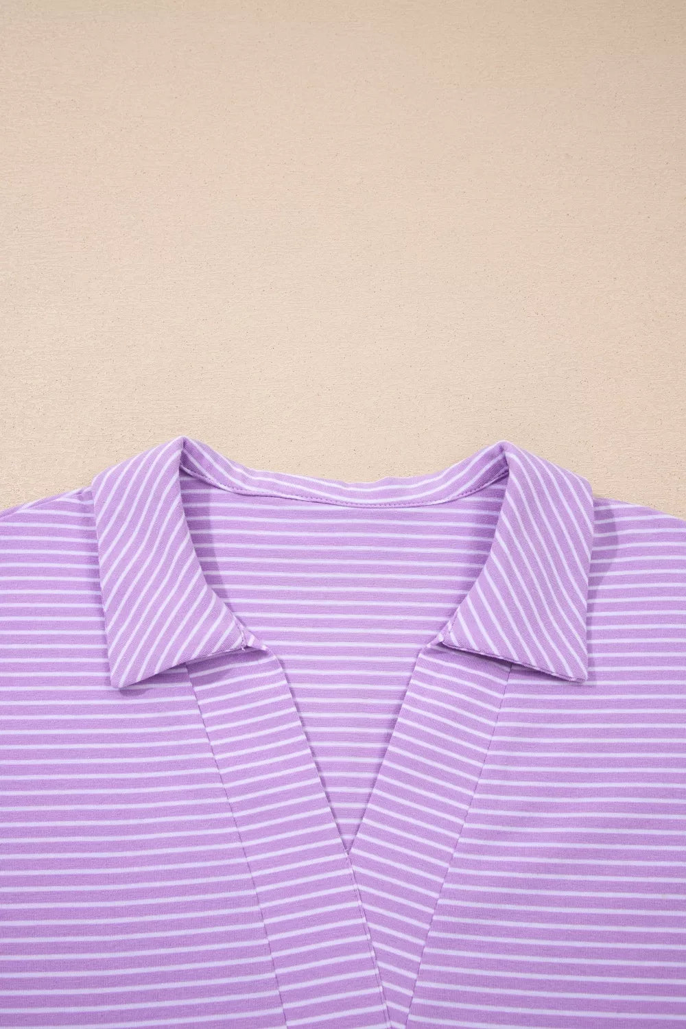 Stripe Polo Shirt and Drawstring Shorts Set