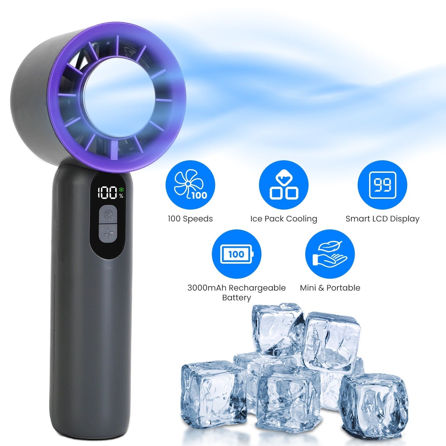 100 Speed Handheld Cooling Fan
