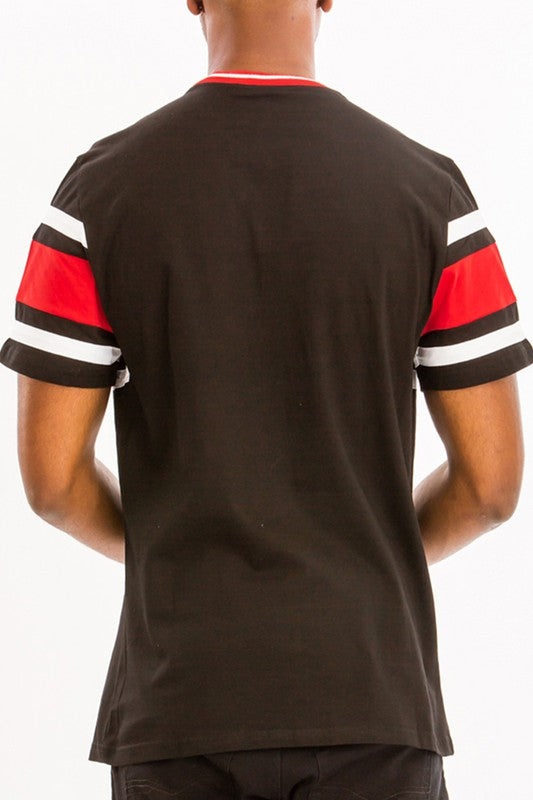THREE STRIPE COTTON TSHIRT