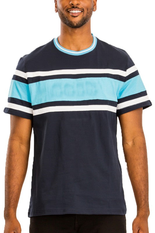 THREE STRIPE COTTON TSHIRT