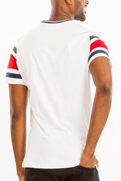 THREE STRIPE COTTON TSHIRT