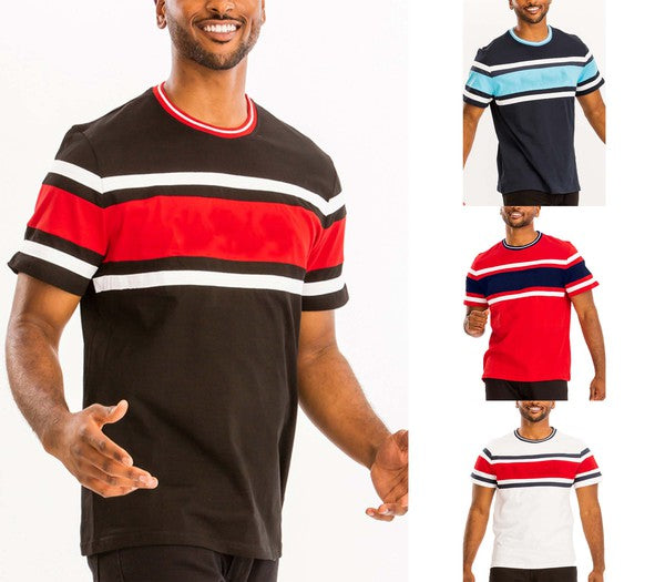 THREE STRIPE COTTON TSHIRT