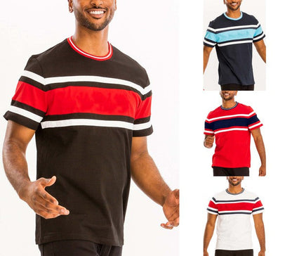 THREE STRIPE COTTON TSHIRT