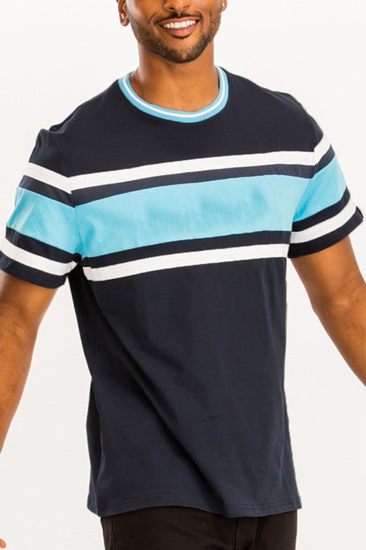 THREE STRIPE COTTON TSHIRT