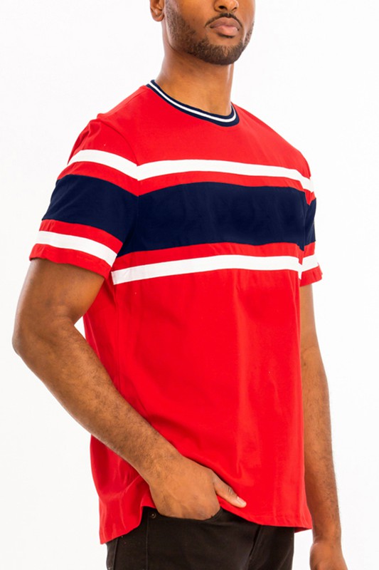 THREE STRIPE COTTON TSHIRT