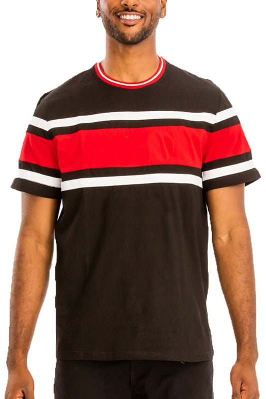 THREE STRIPE COTTON TSHIRT