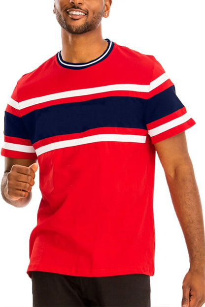 THREE STRIPE COTTON TSHIRT