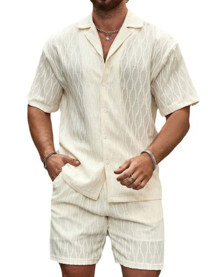 Men's Plus Size Shorts Set