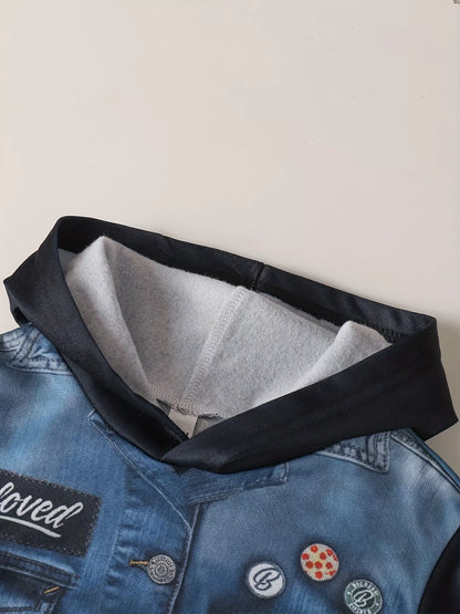 Children's Button Up Hooded Pants Set