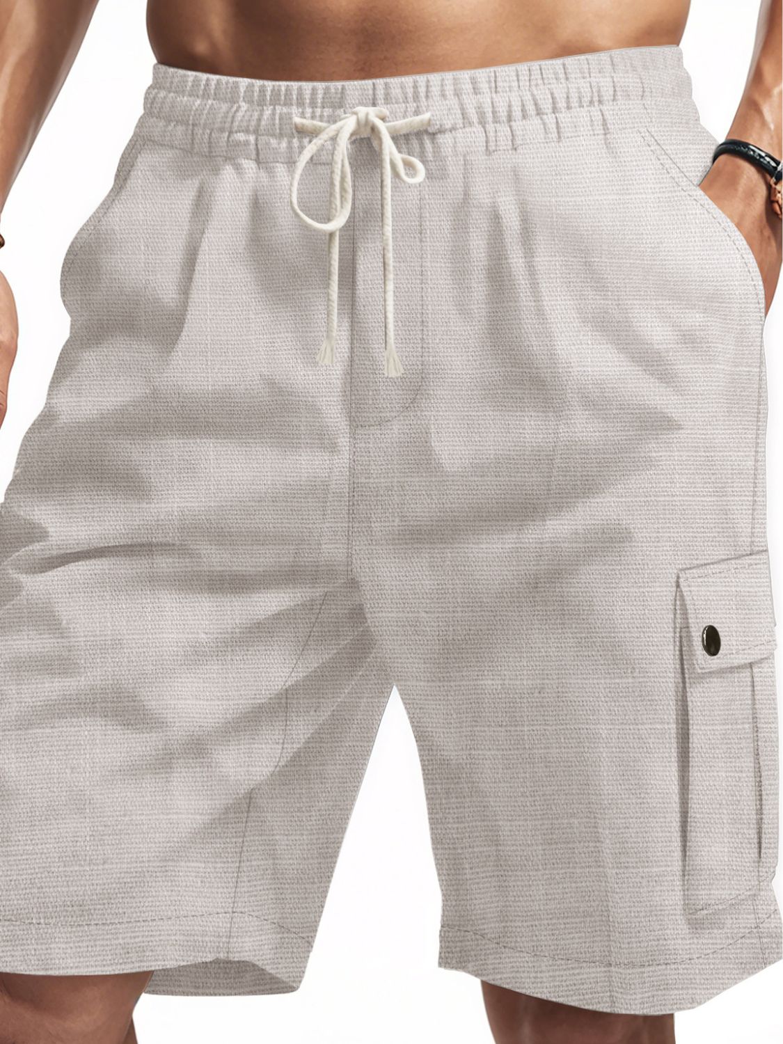 Men's Full Size Drawstring Shorts with Pockets