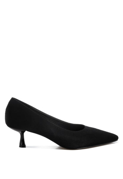 Nivara Pointy Toe Kitten Heels