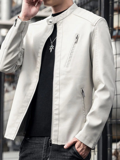 Men's Plus Size Zip Up Long Sleeve Jacket