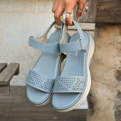 Hollow Out Open Toe Platform Sandals