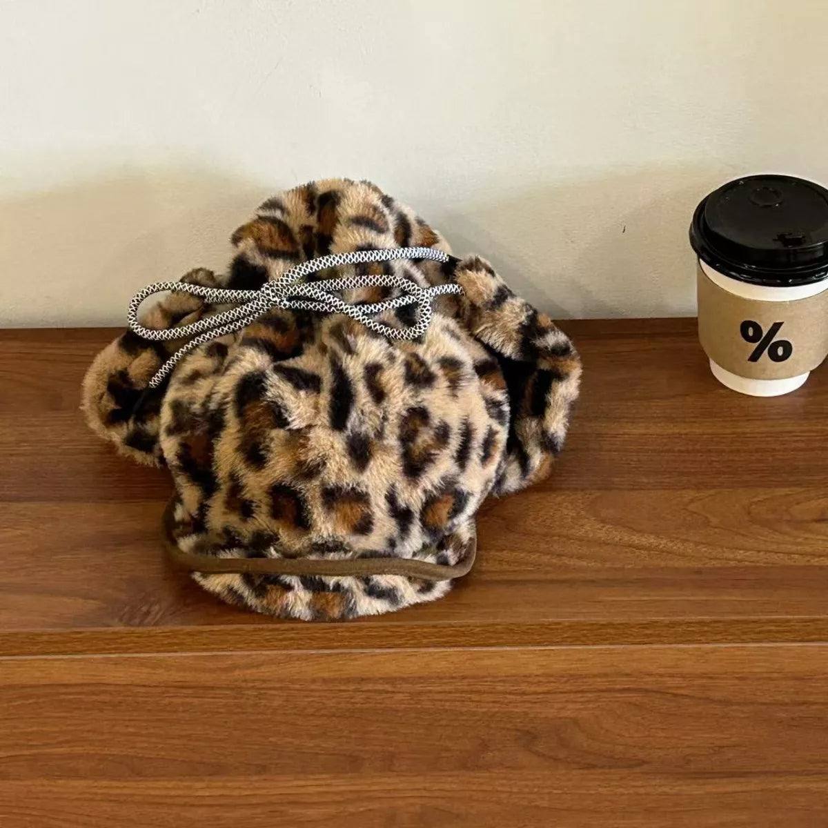 Leopard Print Faux Fur Trapper Hat