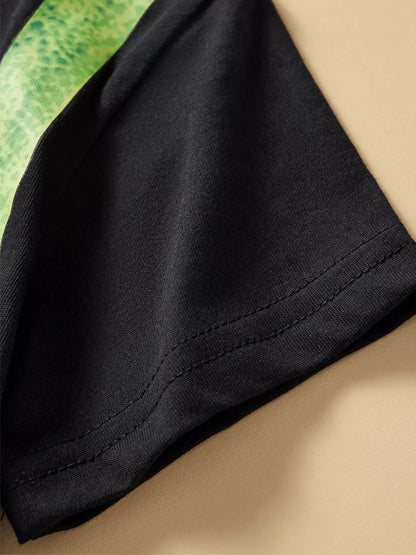 Children's Dino Pizza Graphic Tee & Shorts Set