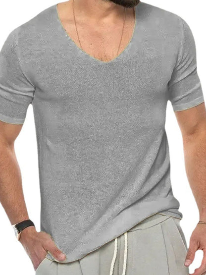 Men's V-Neck Short Sleeve Shirt