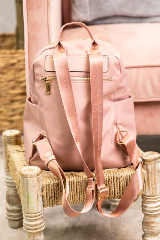 Lux Backpack with Gold Zipper Bag