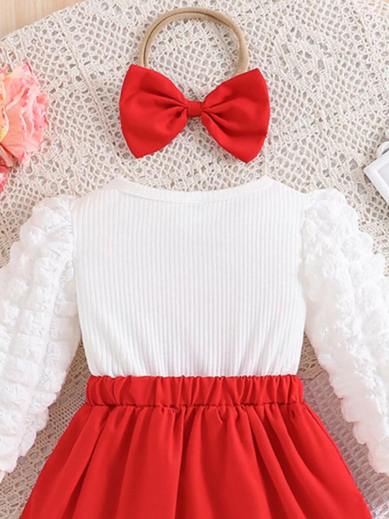 Children's Heart Decor Dress with Headband