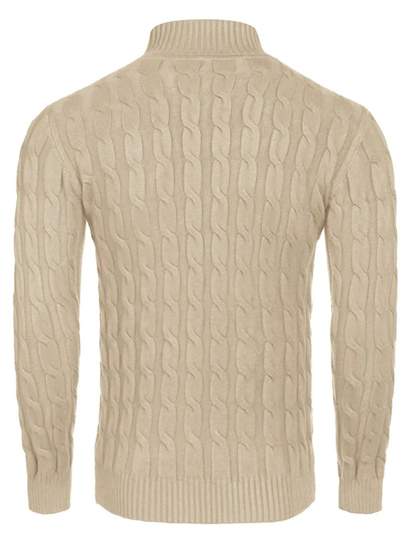 Men's Cable Knit Turtleneck Sweater
